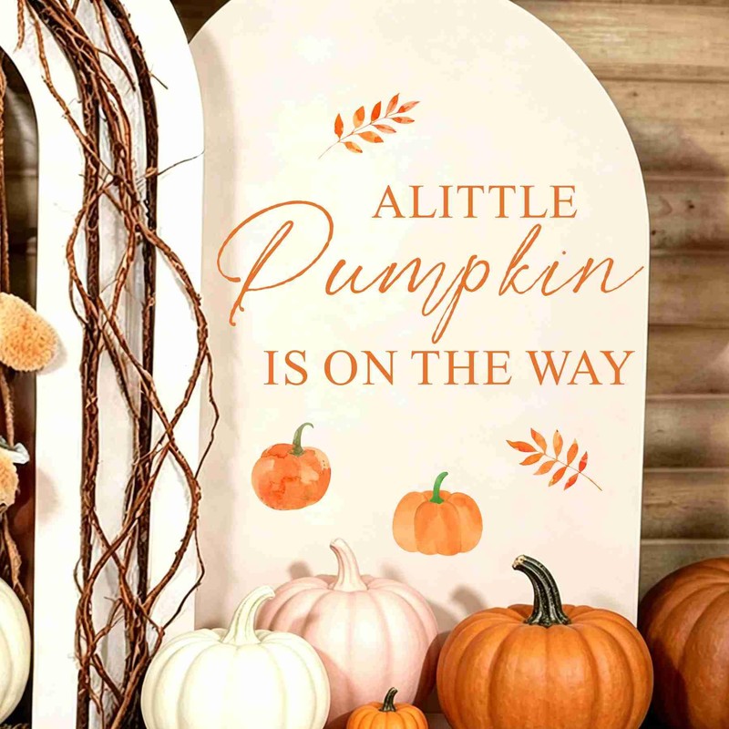 A Little Pumpkin is On The Way Decal