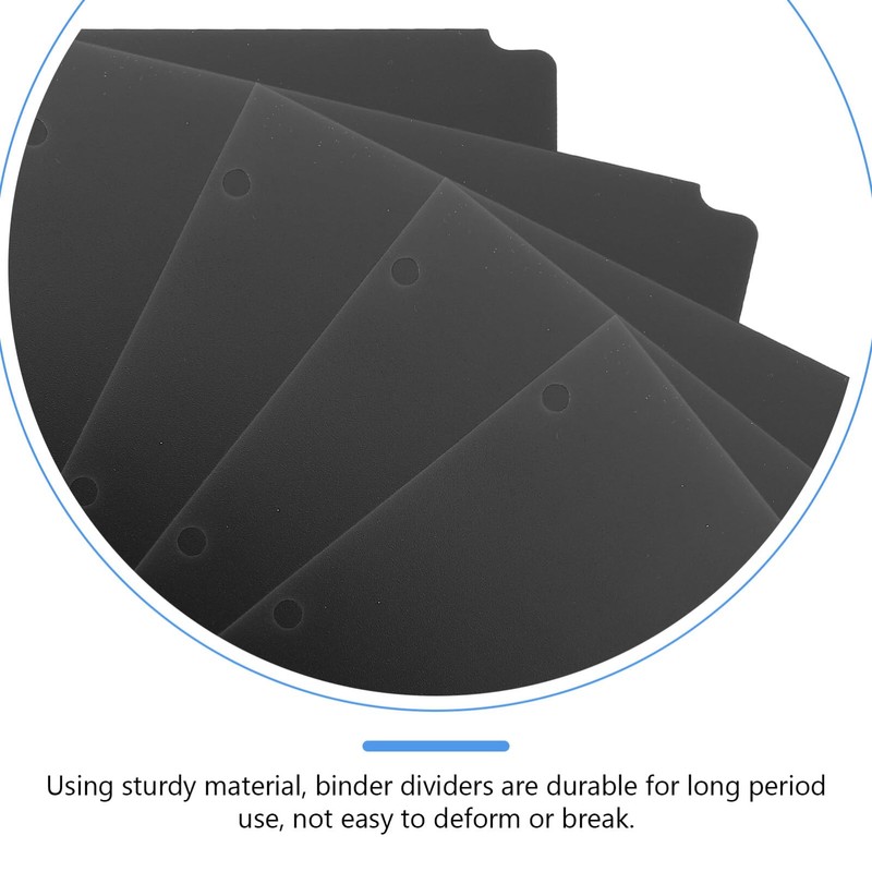 5 Sheets tag labels binders binder clips binder paper dividers