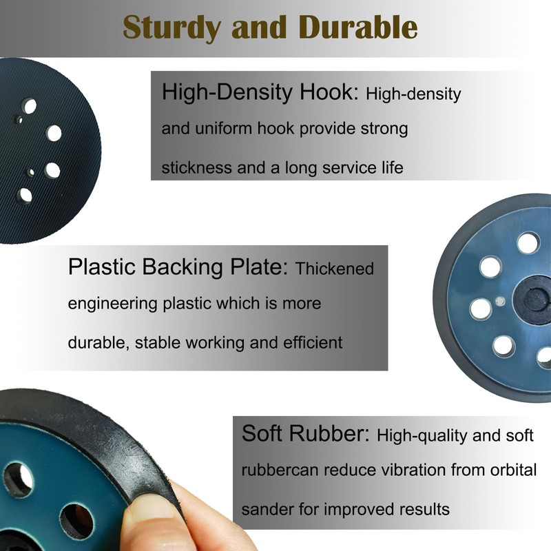 5 Inch 8 Hole Replacement Sander pad for Porter Cable