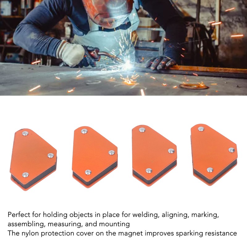 4Pcs Welding Magnet Positioner Right Angle Nylon Protection Cover Magnetic