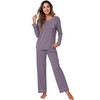 WiWi Womens Viscose from Bamboo Pajamas Set Soft Long Sleeve
