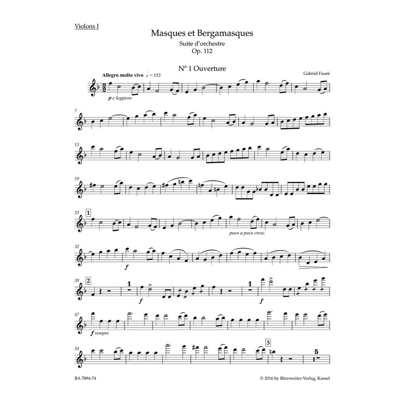 Faure- Masques et Bergamasques op. 112