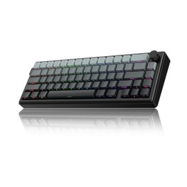 Kutethy KY65 Wireless Mechanical Keyboard,65% Layout Gasket Quick Release,Pre-Lubed Hot-Swappable Switch,2.4GHz/Type-C/BT5.0,Aluminum Shell with Knob,NKRO,Side Printed PBT Keycap,RGB Backlit Keyboard