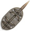 Preston In-Line Flat Method Feeder - Bronze, Oval, 60g (approx.