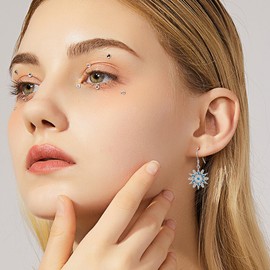 Snowflake Earrings 925 Sterling Silver Christmas Snowflake Earrings for Women Snowflake Jewelry for Women