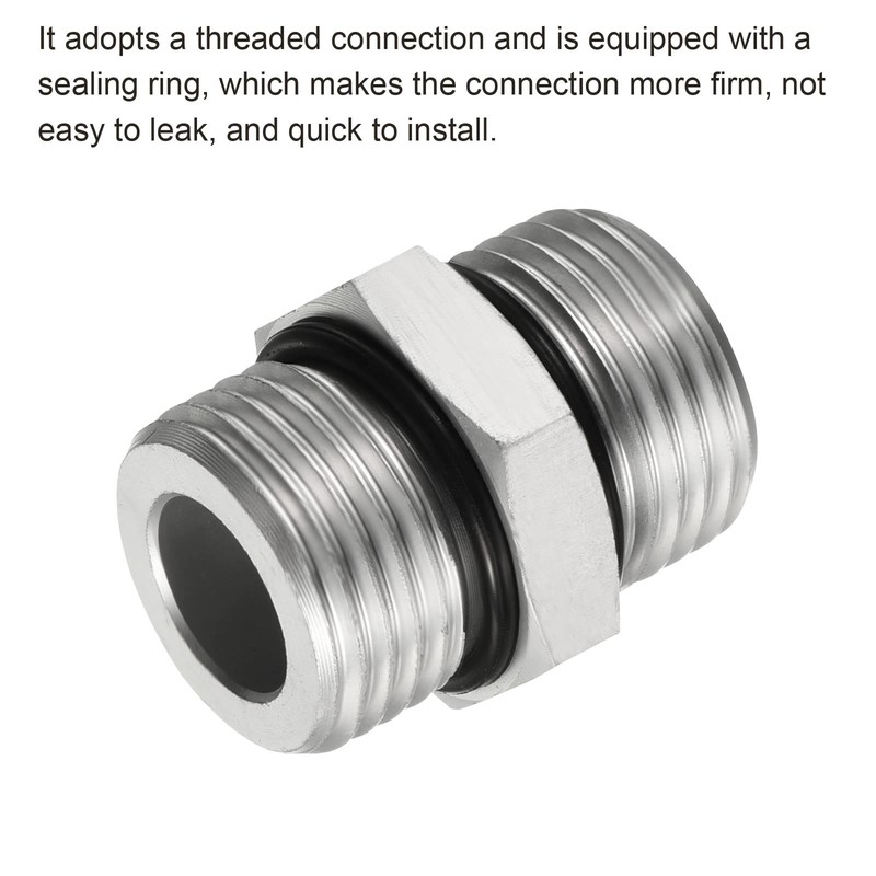 PATIKIL G1/2 x G1/2 Male Threaded Pipe Adapter Fitting Hex