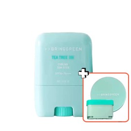 Bring Green 브링그린 티트리 시카 쿨링 선스틱 20g(+리필 20g+선쿠션 5g) Bringgreen Tea Tree Cica Cooling Sunsick 20g (+Refill 20g + Sun Cushion 5g) [Sunscreen stick 20g + refill 20g + sun cushion 5g]