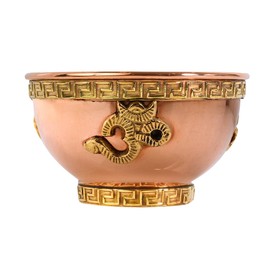 Om - Cuenco de cobre para uso en altar, rituales, incienso, manchas y decoración de 7,6 cm