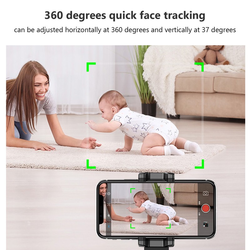 360 Tracking Phone Holder Face Tracking 360 Degrees Rotation AI