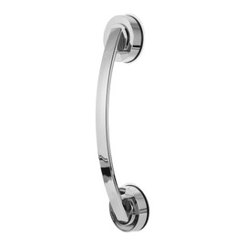 SHINEOFI Wall Mounted Safety Grab Bar for Elderly Large Silver Suction Cup Bathroom Handrail Non Slip Toilet Assist Bar for Enhanced Stability Bathing and Personal Care