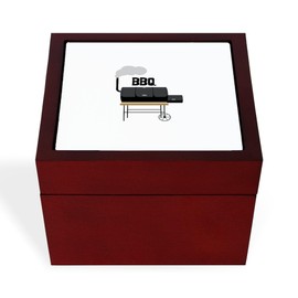 CafePress BBQ Smoker Memory Keepsake Jewelry Box, 5"x5"x3.75"