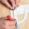 12in L Square Ruler Multifunction Scale Standard Carbon Steel Detachable