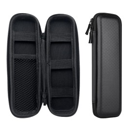 Hard Shell Pen Case, EVA Small Pencil Case Durable Hard Shell Stylus Pencil Case Multifunctional Waterproof Black Zipper Bag for Stylus, Executive Pens, Data Cables