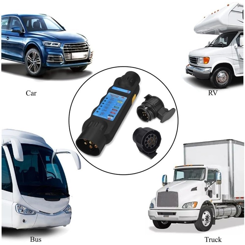 TONZACK 7 Pin/13 Pin Trailer Tester 12 V Drag Light