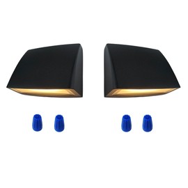 Leelands Low Voltage Landscape Lighting Deck LED Lights,Outdoor Stair Light Railing Fence Post Lights Cast Aluminum 5W 12-24V Weatherproof Black Finish 2 Packs