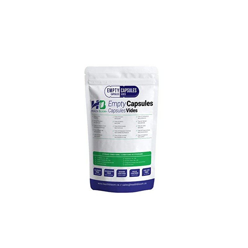 1000 Empty Vegetable Capsules Size 3 Natural. Halal. Kosher. Hypoallergenic.