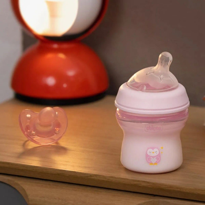 Chicco Biberón Natural Feeling 150 Ml Rosa. Recién Nacidos Color
