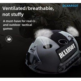 Tactical Airsoft Paintball Fast Helmet with Helmet Cover, PJ Type Multifunctional Protective Helmet with NVG Mount