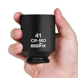 1/2" Drive Deep Impact Socket, 41mm Metric Socket, CR-MO 6 Point for Easy Removal of Axle Nut