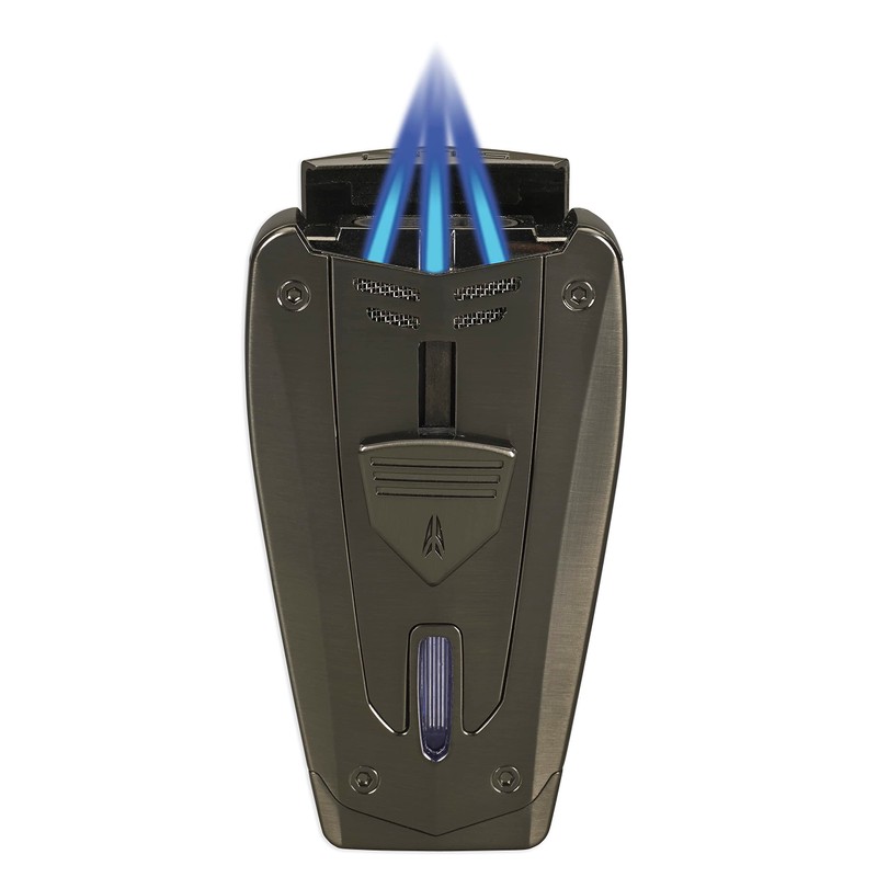 Lotus Fusion Cigar Lighter with Triple Pinpoint Torch Flames, Single