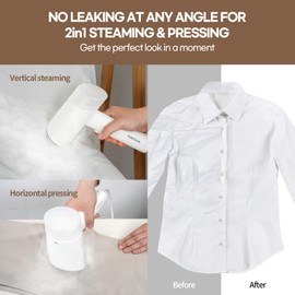 HubiCare Dual Voltage 120V - 220V Portable Handheld Steam Garment Steamer Foldable: Effortless Wrinkle Clothes Steam Iron Removal 25-Second Fast Heat-up, 1000W, Home & Travel