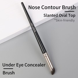 ENZO KEN, Angled Concealer Brush Under the Eye, Small Nose Contour Brush for Eyeshadow, Dark Rings, Puffy Eyes, Liquid Cream Foundation Blending. 8M02