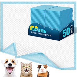 VJJ Puppy Pads XL 30"x35", 50 Count Pee Pads for Dogs Large for Doggie&Cats, Disposable Dog Pee Pads Extra Large, X-Large Potty Pads for Indoor, Outdoor Use