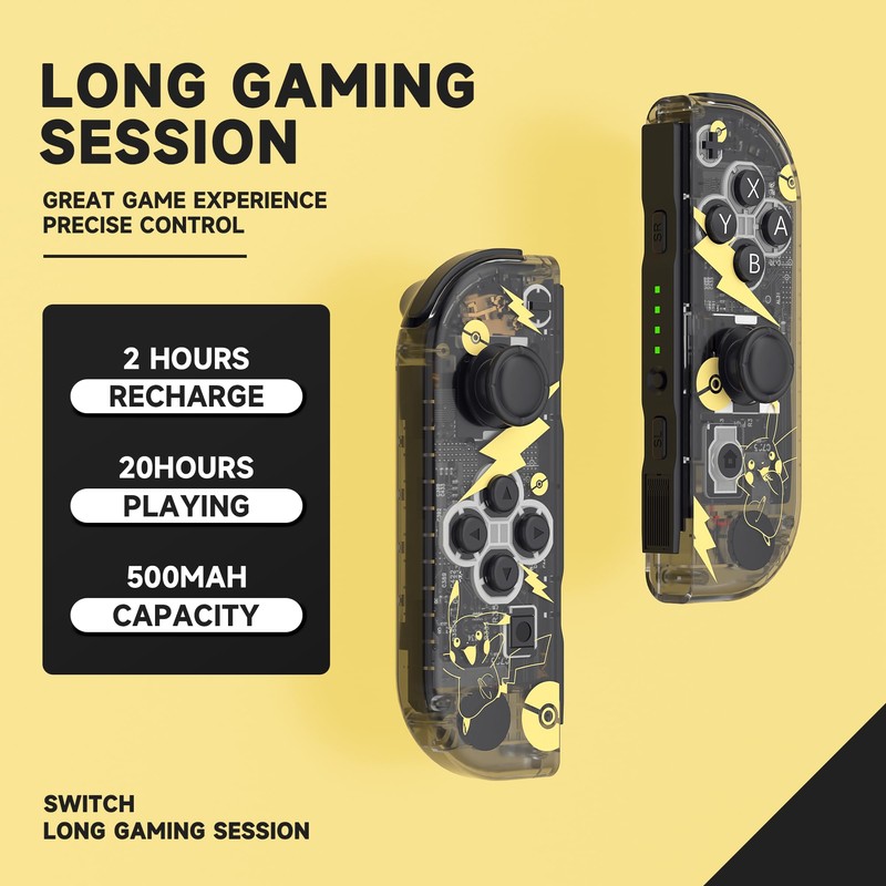 Joy Cons for Switch Controllers, Wireless Replacement for Switch Joycons,