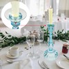 VGEUNA 12 Pieces Bent Glass Candle Bobeches, Candle Rings, Bobeches