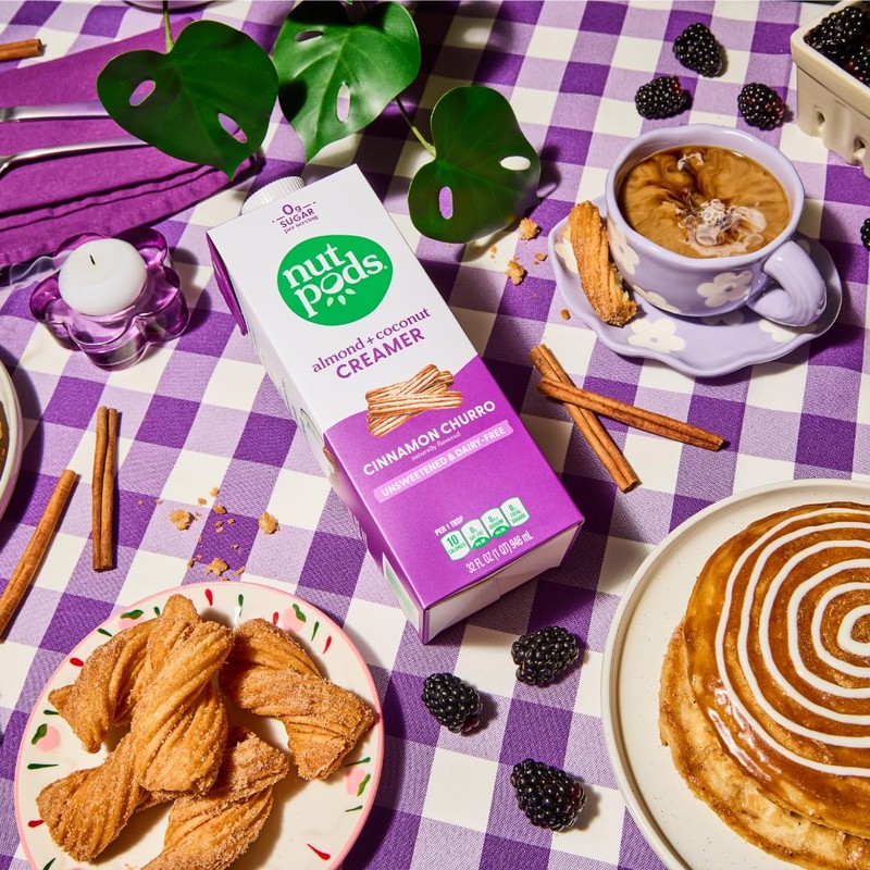 nutpods unsweetened Cinnamon Churro Dairy-Free Coffee Creamer - 32oz 3-Pack