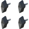 cyclingcolors 4x Wing Screw M6 x 20 Star Screw Star Head Star Grip Plastic with Threaded Bolts Steel Clamping Knob Thread T-shape