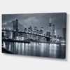Designart PT9959-60-28 Panorama New York City at Night-Cityscape Canvas print-60x28