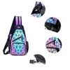 Geometric Luminous Backpack Holographic Sling Bag Reflective Chest Bag for