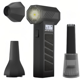 Eaykee Cordless Air Duster for Keyboard Cleaning - 130,000RPM Super Power Rechargeable Dust Blower with 3 Speed Settings & LED Light - Portable Computer Air Duster for PC, Car, Electronics, Household