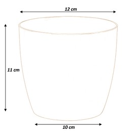 Tymar Pack of 2 Round Shape Planter (Green, Diameter 12 cm)