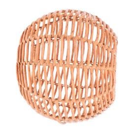 TEHAUX Artisan Crafted Retro Macrame Style Wicker Pendant Elegant Lampshade for Bedroom