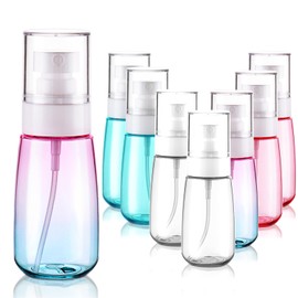 Cosywell Fine Mist Spray Bottles TSA Approved 2oz 60ml 8 Pack Leak Proof Travel Spray Bottle Empty Small Spray Bottles for Perfume Essential Oils Toners Rose Water Cosmetics (8PCS-4Colors)
