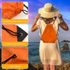 KUUQA 2Pcs Orange Drawstring Backpack Bags Cinch Sack Bulk String