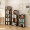 OSCHF Square Rotating Bookshelf Tower - 360 Spinning Display Corner