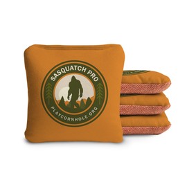 ACA Synergy Soft Professional Cornhole Bags Dual Sided Regulation 6x6 Set of 4 Sasquatch Pro Orange