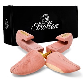 Stratton MEN’S ADJUSTABLE SPLIT TOE CEDAR SHOE TREE - GROWN IN USA (Small / 6.5-8 US, 1-pack)