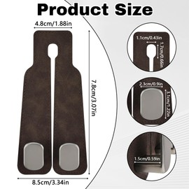 Crocode tears Car Seat Back Storage Hooks Leather, 2Pcs Car Purse Hook Metal for Headrest Bag Holder Accessories (Brown)