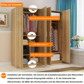Push To Open Door Opener, 3 Pieces Cabinet Door Damper, Push To Open Cabinet Door, Cupboard Door Damper, Push To Open Full Extension For Kitchen Cabinet Furniture Door