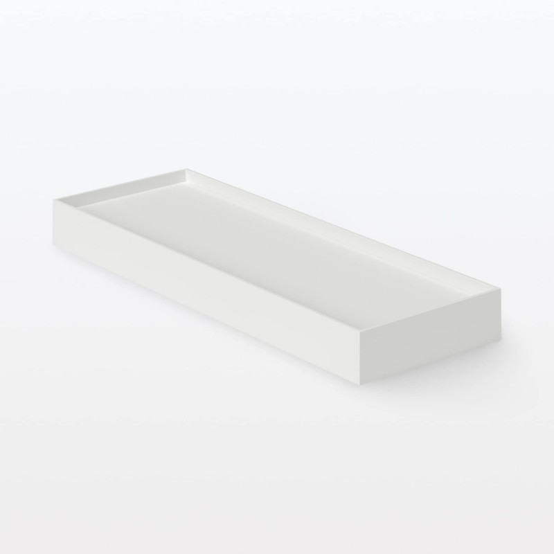 MUJI 02553098 Polypropylene File Box Lid with Casters, White Gray,
