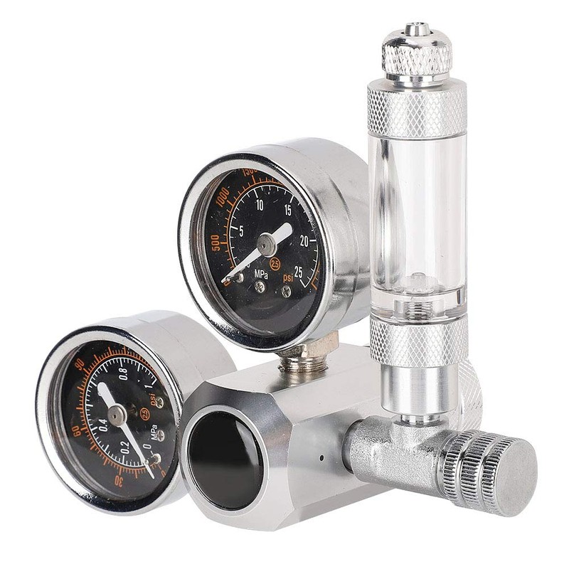 QANYEGN CO2 Regulator, Stainless Steel, Aluminum Alloy Accessories, Dual Gauge