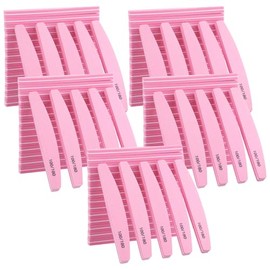 Paquete de 100 pulidores de uñas de grano 100/180, limas de uñas resistentes para mujeres, lavables, de doble cara, lima de bloque de lijado para uñas