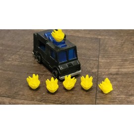 Hot Wheels Clown Heads for ice cream trucks or other like 1/64 scale car 3d printed 6 items