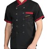 Malltohome Chef Short Sleeve Unisex Classic Double-Breasted Coat Jacket (Black,