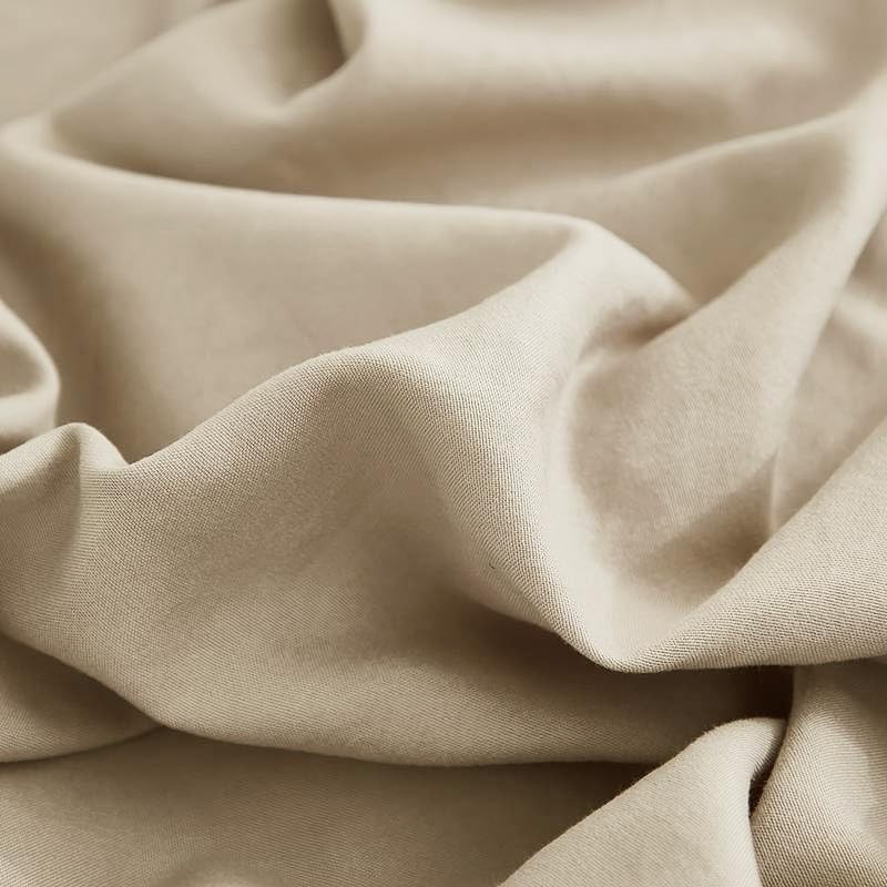 DOSLY IDÉES Ruffled Farmhouse Shower Curtain,Camel Fabric,Country and Chic Style,72x72