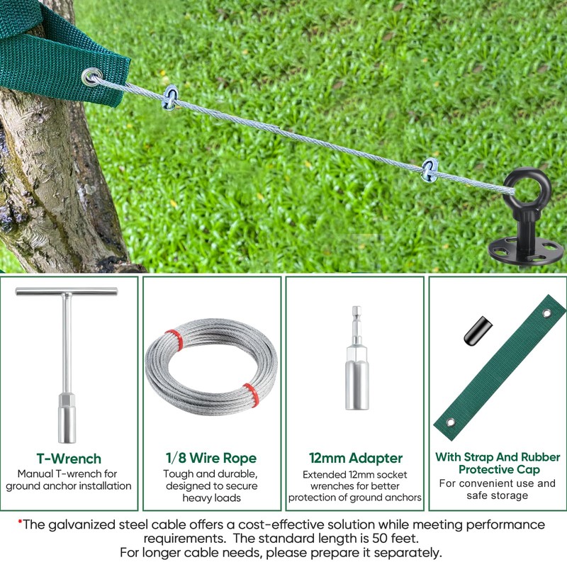 18'' Ground Anchors Screw in Heavy Duty, Shed Anchor Kit